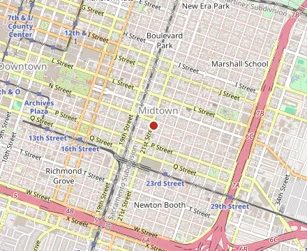 Map showing Zelda's Original Gourmet Pizza