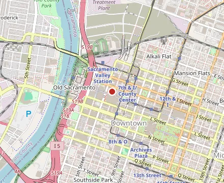 Map showing Echo & Rig