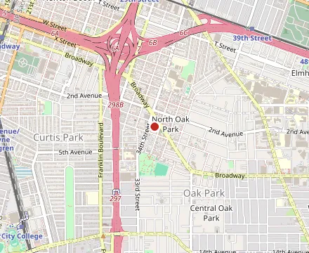 Map showing Fixins Soul Kitchen
