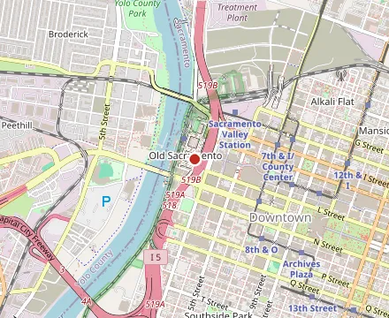 Map showing The Firehouse Restaurant