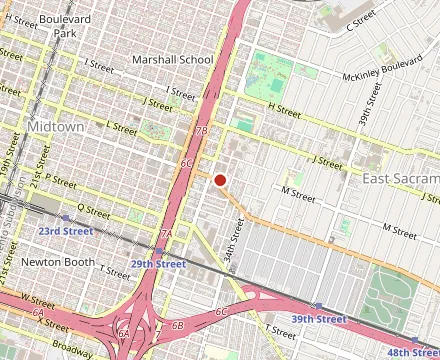 Map showing Kru Contemporary Japanese Cuisine